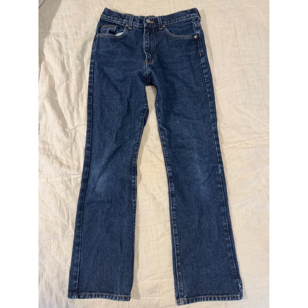 Vintage Calvin Klein Jeans Made in USA High Waisted Bootcut Dark Wash Size 9